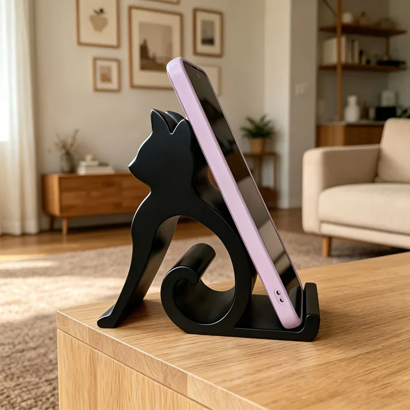 🌟 Kawaii Cat Phone & Tablet Holder — Cute Desktop Buddy for Any Room - Image 9