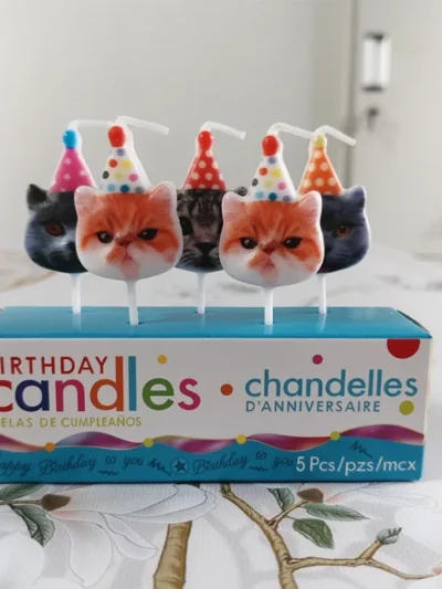 🐱 Cat Head Birthday Candles