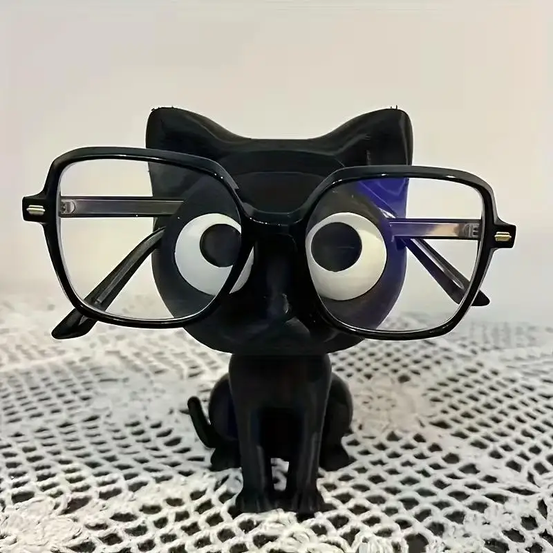 ๐ Black Cat 3D Eyeglass Holder โ Wooden Kitty Stand for Glasses & Sunnies - Image 4