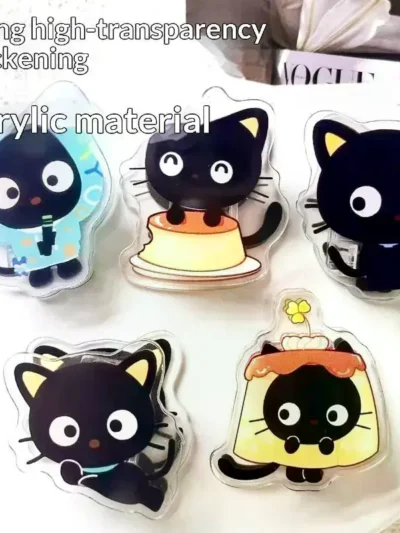 Purrfect Chococat Double‑Sided Acrylic Clips (5PCS) ⭐