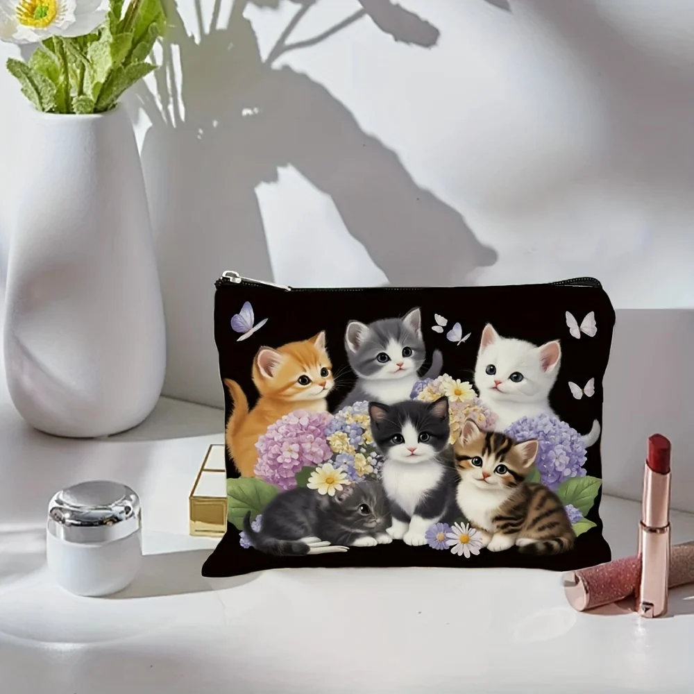Purrfect Cat Print Multi‑Use Zipper Bag - Image 5