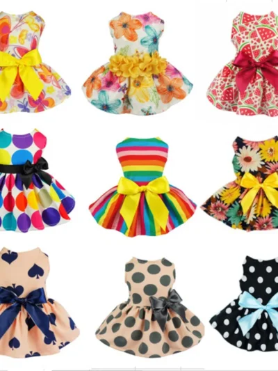 Summer Princess Kitty Dress.   Cozy Cotton Sundress for Cats & Small Dogs