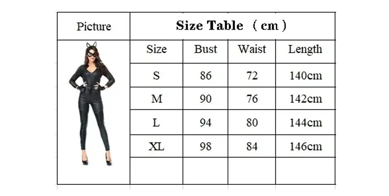 Sexy Black Cat Bodysuit Cosplay Set. Premium Women’s Costume with Mask, Belt & Headwear - Image 7