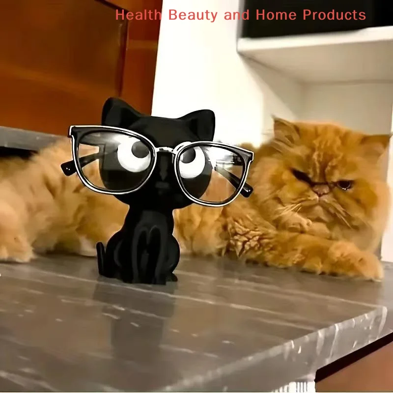 ๐ Black Cat 3D Eyeglass Holder โ Wooden Kitty Stand for Glasses & Sunnies - Image 9
