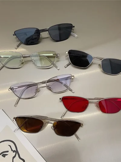 Kitty Fashion Square Sunglasses.  Vintage Metal Frame UV400 Style for Cats & Small Dogs