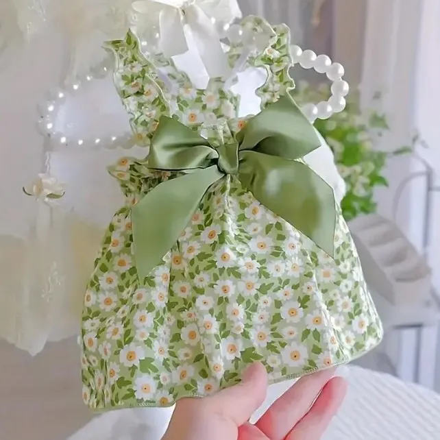 Summer Blossom Kitty Dress. Romantic Floral Party Outfit for Cats - Image 14