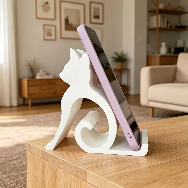 🌟 Kawaii Cat Phone & Tablet Holder — Cute Desktop Buddy for Any Room - Image 8