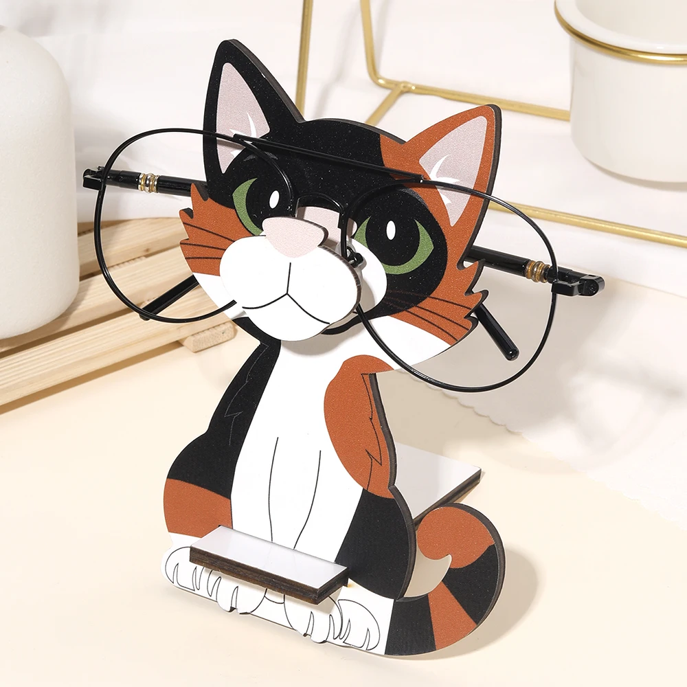 π 3D Cartoon Cat Eyeglass Holder β Wooden Desk Buddy for Glasses & Sunnies - Image 4