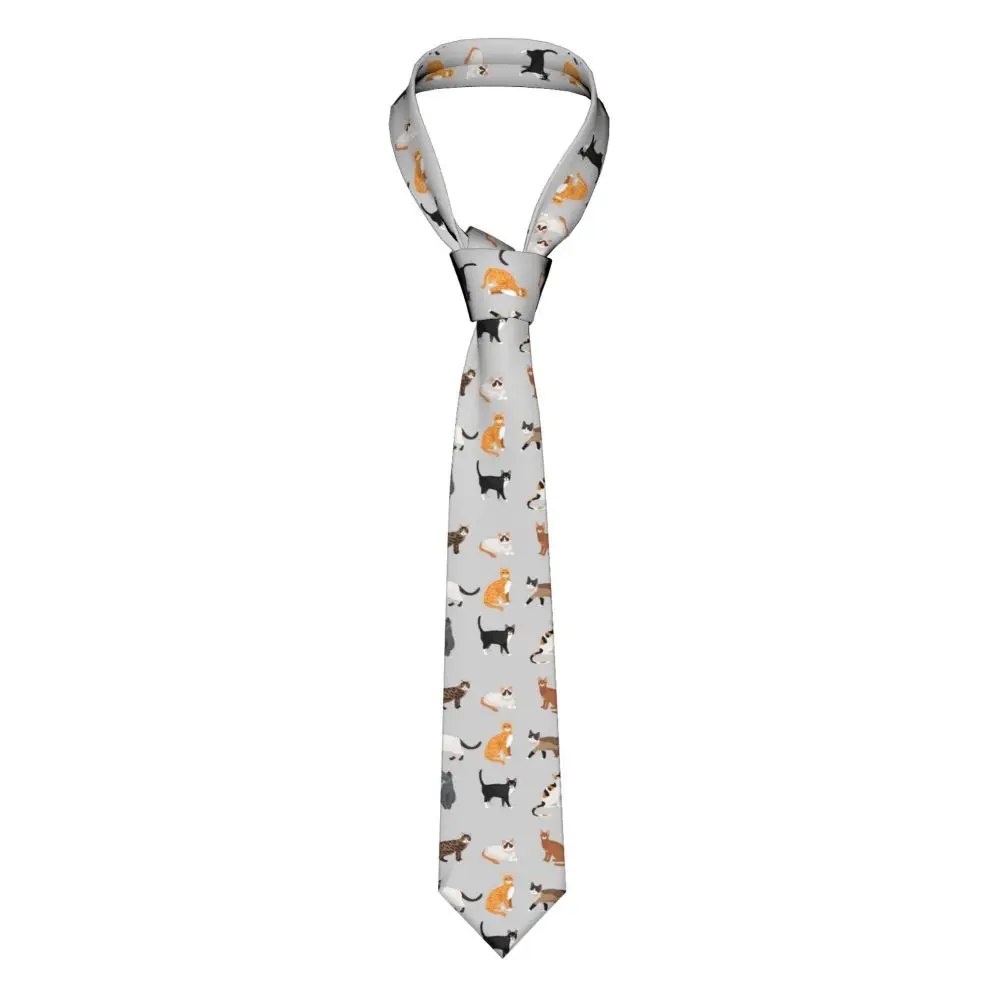 ๐ Slim Cartoon Cats Necktie (Unisex) Fun style for Cat Lovers. - Image 7