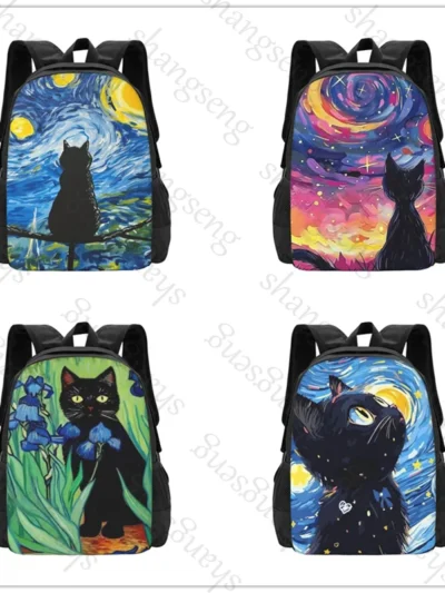 Magic Garden Cat Backpack - Large Capacity Kawaii School, Travel & Office Bag
