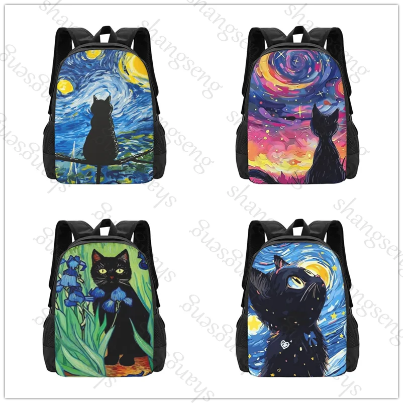 Magic Garden Cat Backpack - Large Capacity Kawaii School, Travel & Office Bag