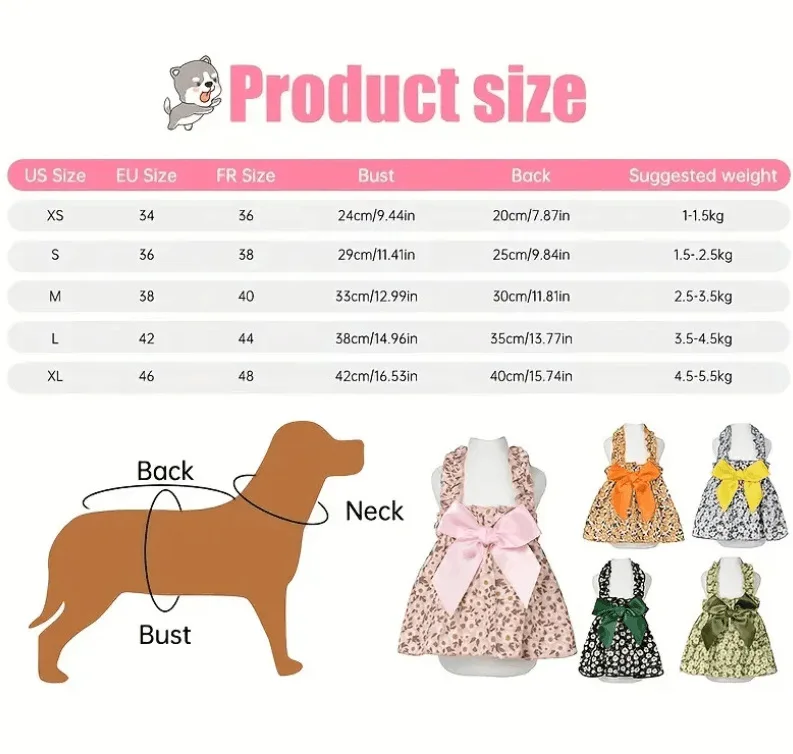 Summer Blossom Kitty Dress. Romantic Floral Party Outfit for Cats - Image 17