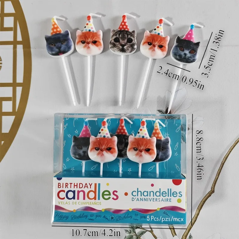 π± Cat Head Birthday Candles - Image 3