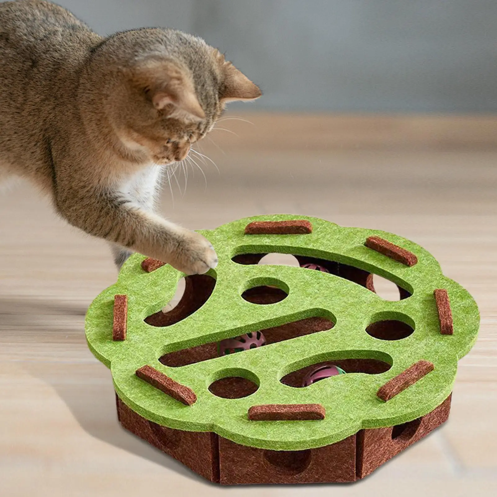 Felt Maze Puzzle Toy. Multi‑Layer Digging & Scratching Enrichment Game for Cats - Image 9
