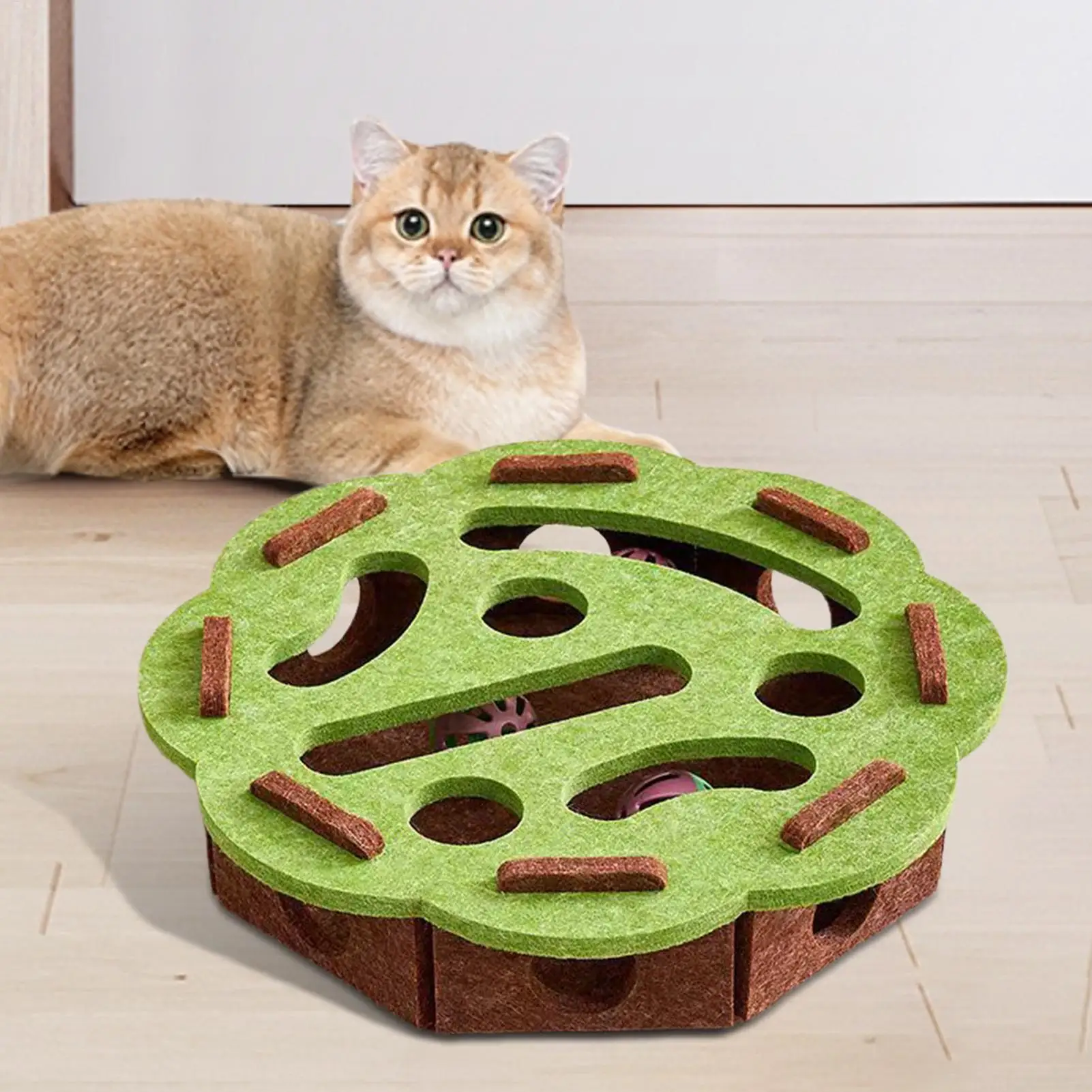 Felt Maze Puzzle Toy. Multi‑Layer Digging & Scratching Enrichment Game for Cats - Image 8