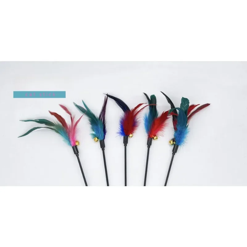Spring Teaser Stick Toy. Interactive Suction‑Cup Cat Play Wand with Feather & Bell. - Image 5