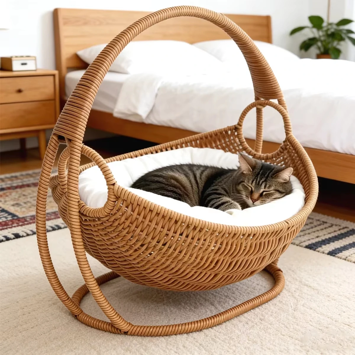 ⭐ Rattan Retreat Whisker‑Hide Cave