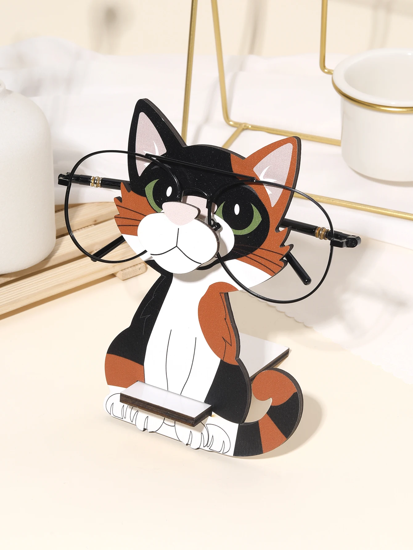 π 3D Cartoon Cat Eyeglass Holder β Wooden Desk Buddy for Glasses & Sunnies - Image 10