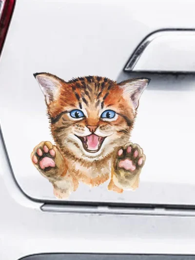 ⭐ Peek‑A‑Boo Kitty Wall & Window Sticker