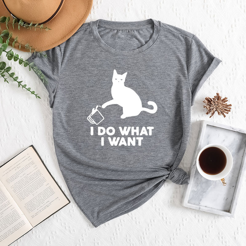 ⭐ Cute Cat‑Patch Floral Print Women’s Tee - Image 11