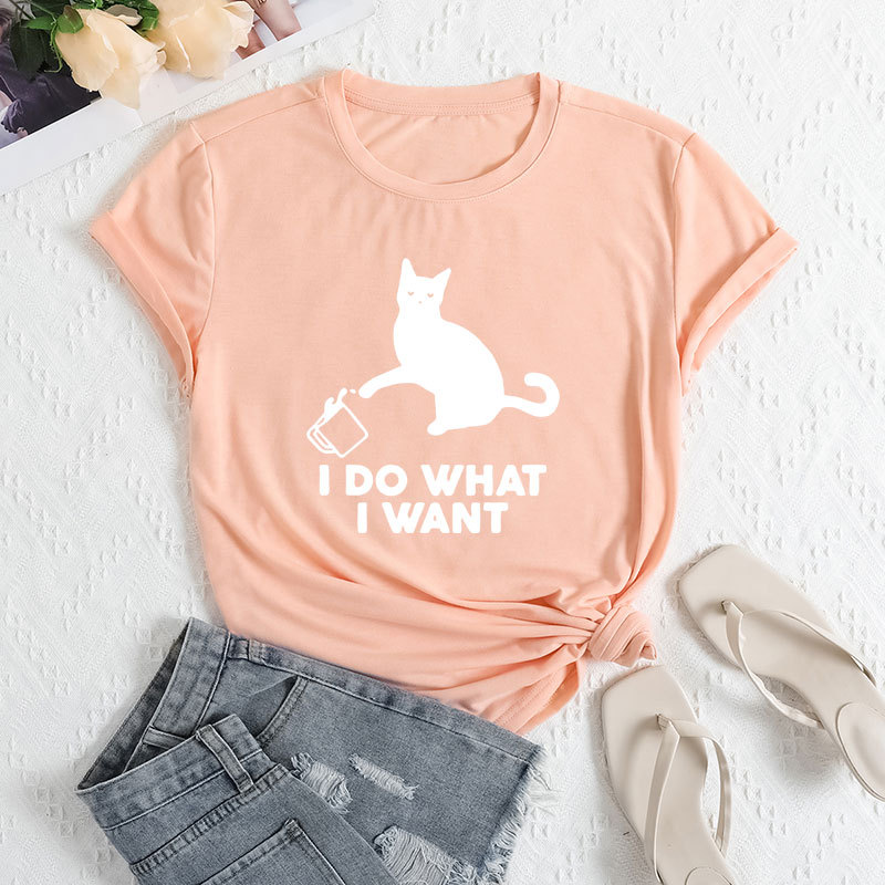 ⭐ Cute Cat‑Patch Floral Print Women’s Tee - Image 8