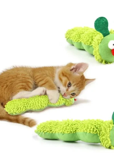 ⭐ Silvervine Caterpillar Cat Toy — Catnip Fun, Stress Relief & Playful Interaction