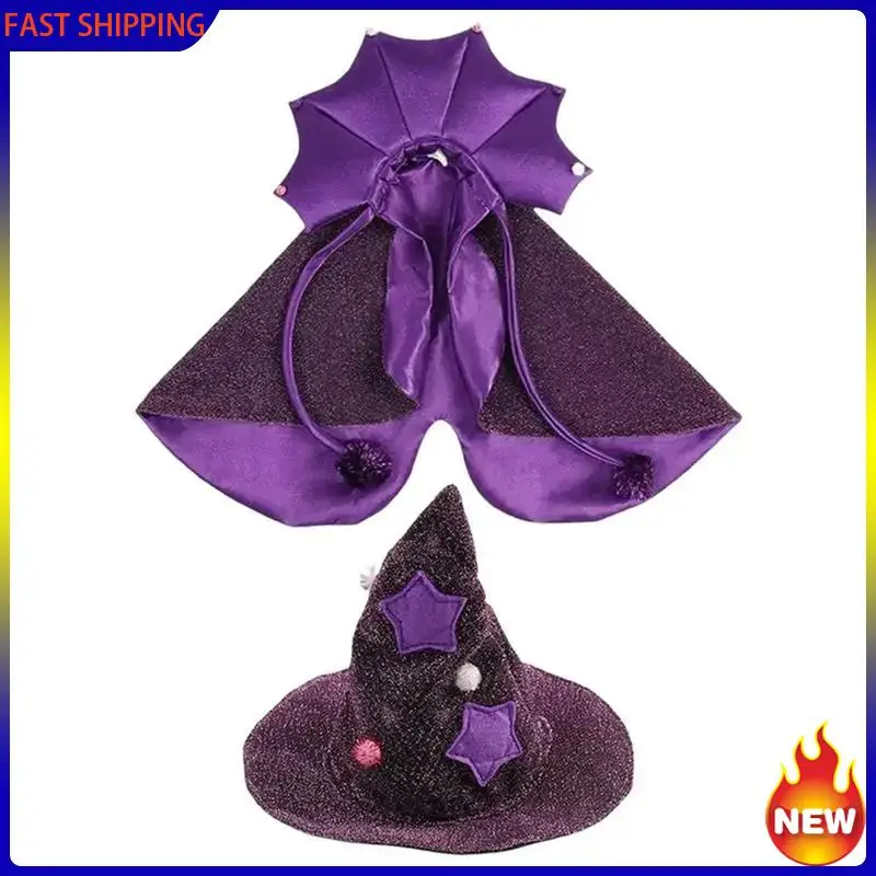 ⭐Halloween Wizard Pet Costume – Magical Cloak & Hat for Cats & Dogs - Image 5