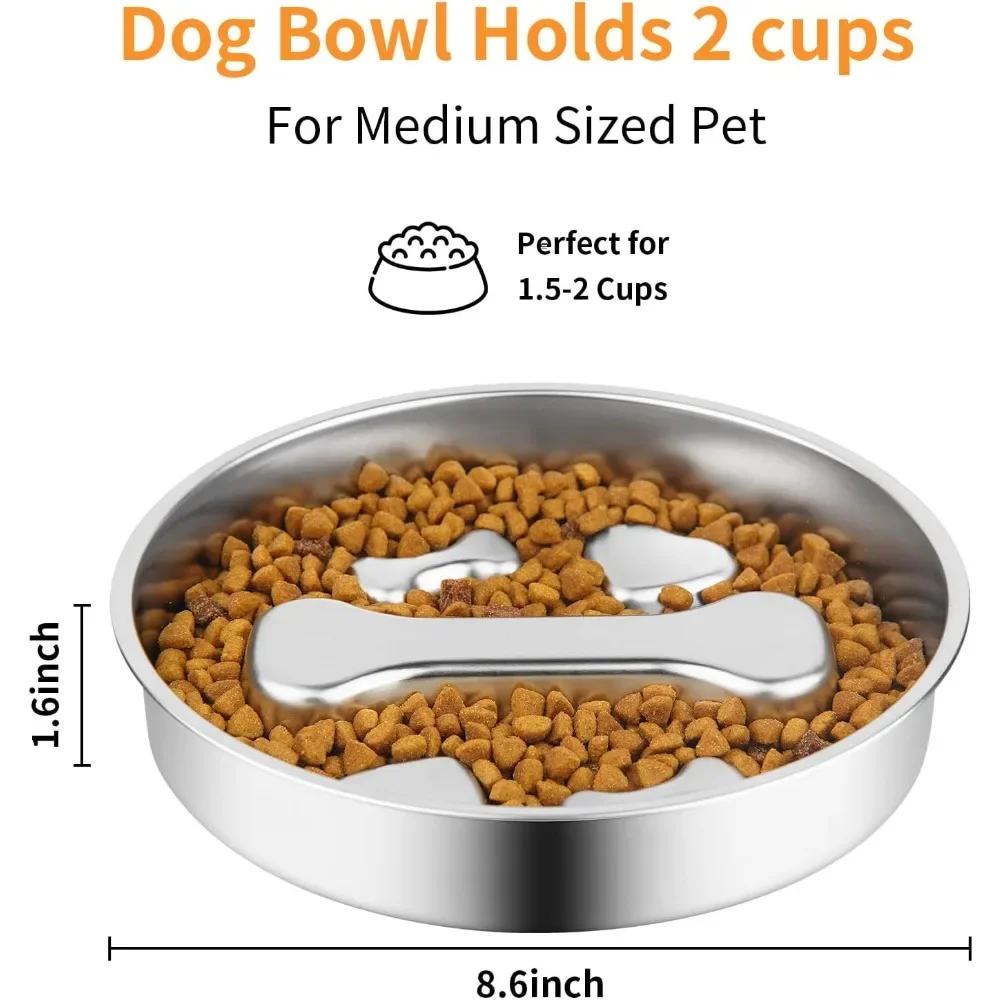 ⭐ Stainless Steel Slow Feeder Bowl – Non‑Slip Puzzle Dish - Image 9