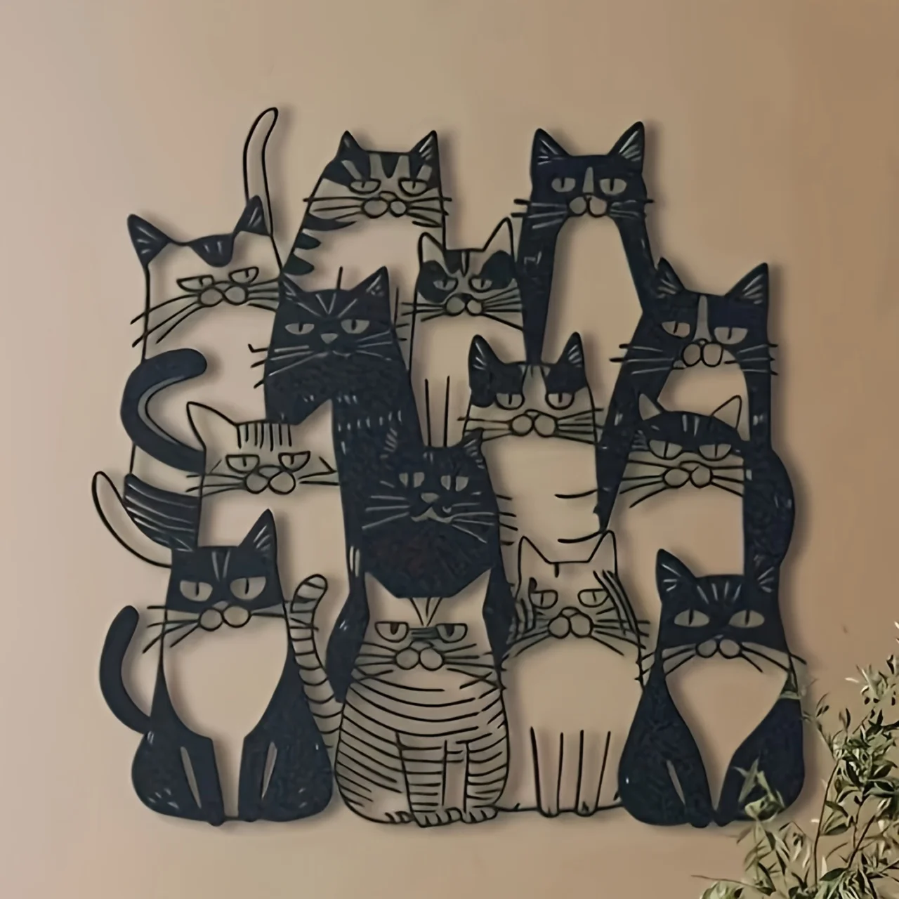 ⭐ 2D Metal Cat‑Shaped Wall Art - Image 3