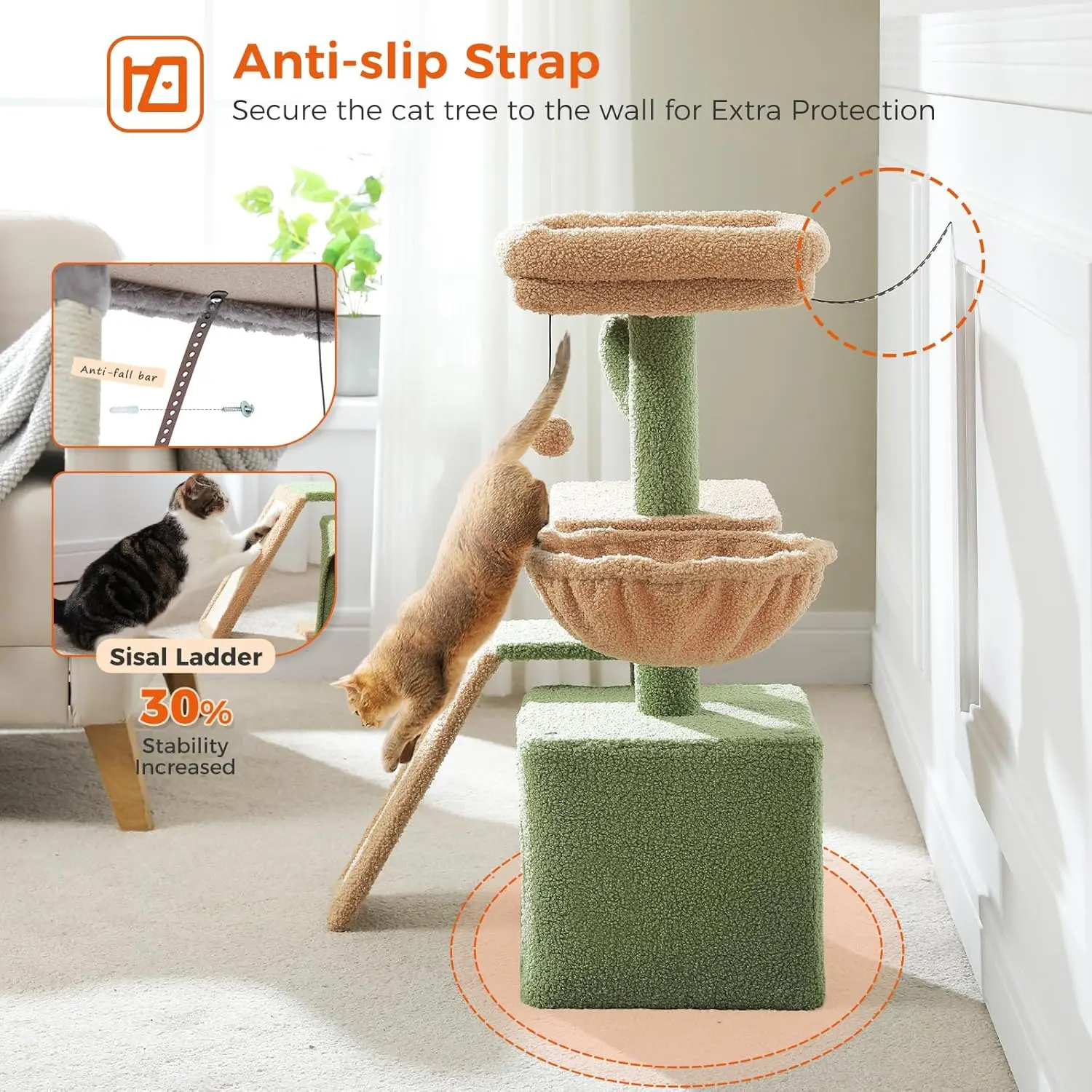 ⭐ Succulent Snuggle Cactus Cat Playground - Image 6