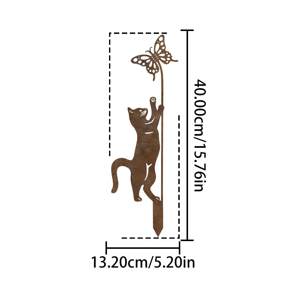 ⭐ Rusty Metal Cat Garden Stake - Image 16