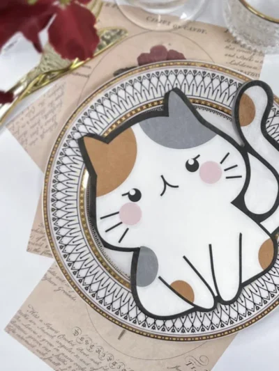 ⭐ Kitty Kitchen Cartoon Napkin Set