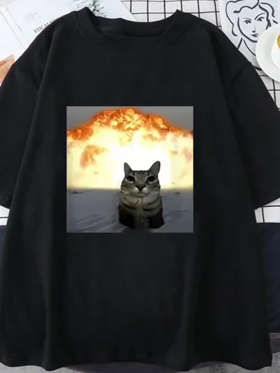 ⭐ Whimsical Cat Graphic T‑Shirt (Unisex)