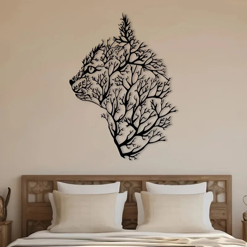β Vintage Iron Cat Wall Art - Image 2