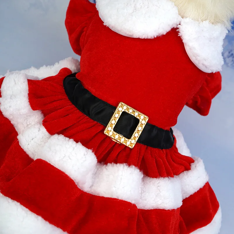 ⭐Cute Santa Claus Pet Dress – Soft & Breathable Christmas Outfit for Cats & Dogs - Image 10