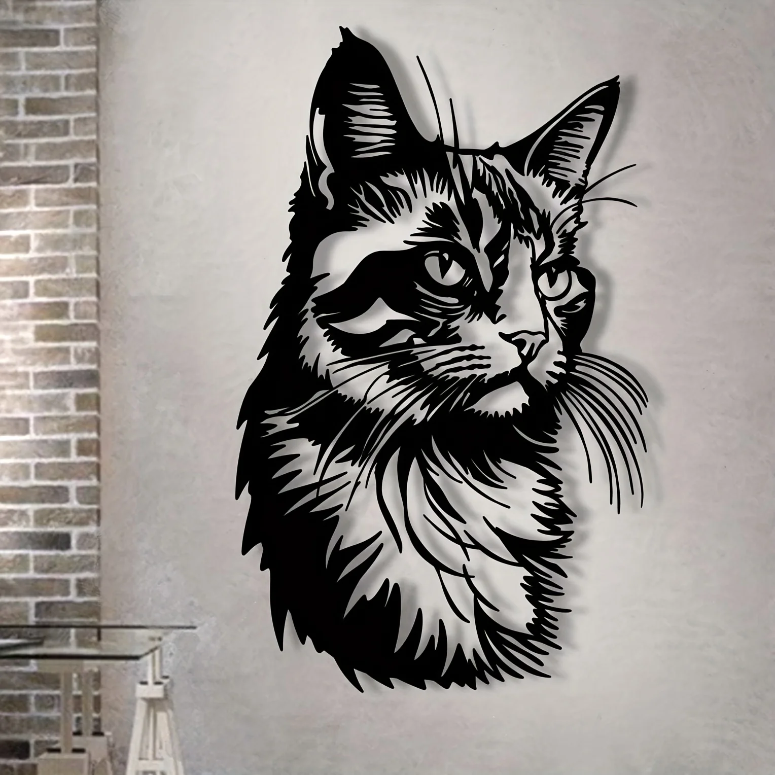 ⭐ American‑Style Cat Iron Wall Art