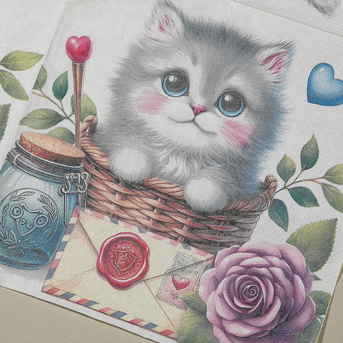 ⭐ Kitty Kitchen Cat Print Napkin Set - Image 8