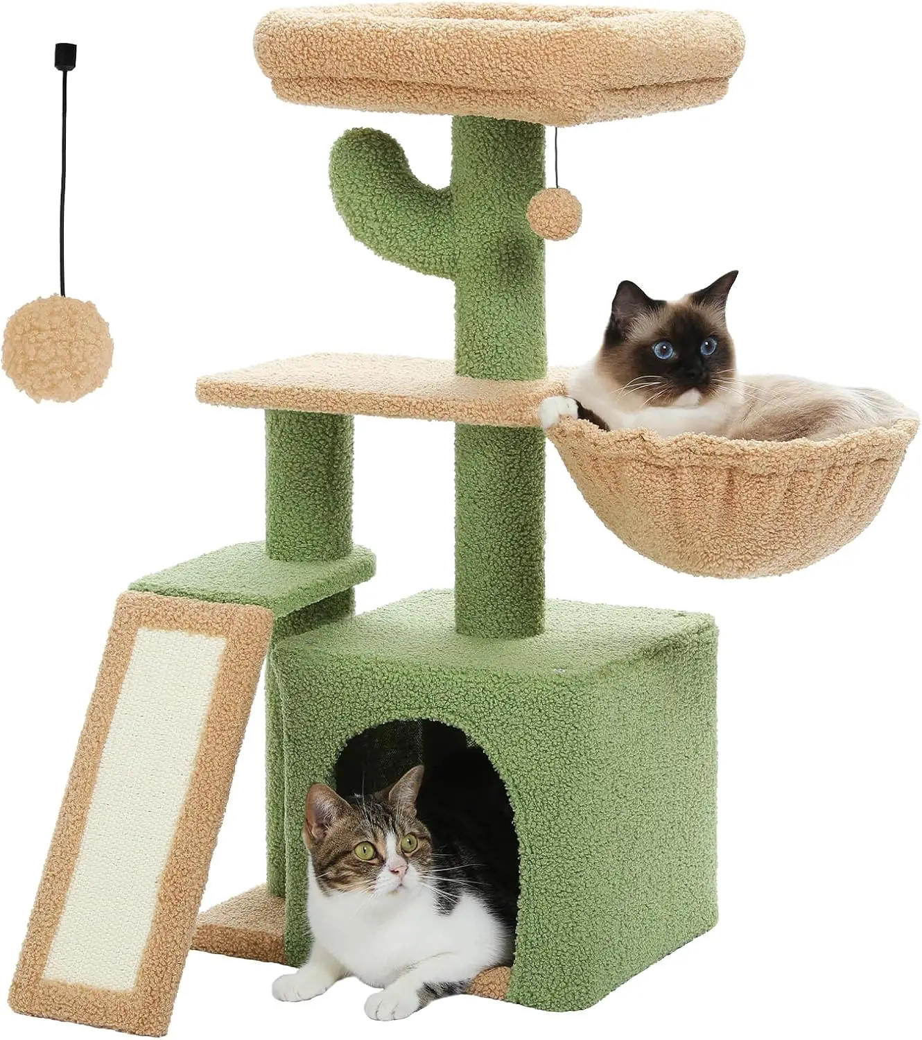 ⭐ Succulent Snuggle Cactus Cat Playground