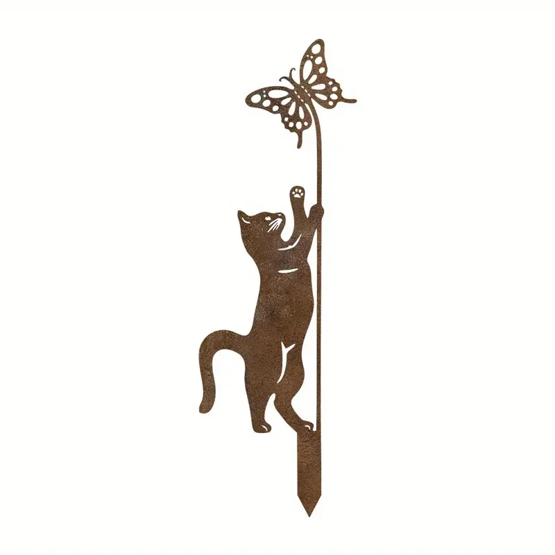 ⭐ Rusty Metal Cat Garden Stake - Image 6