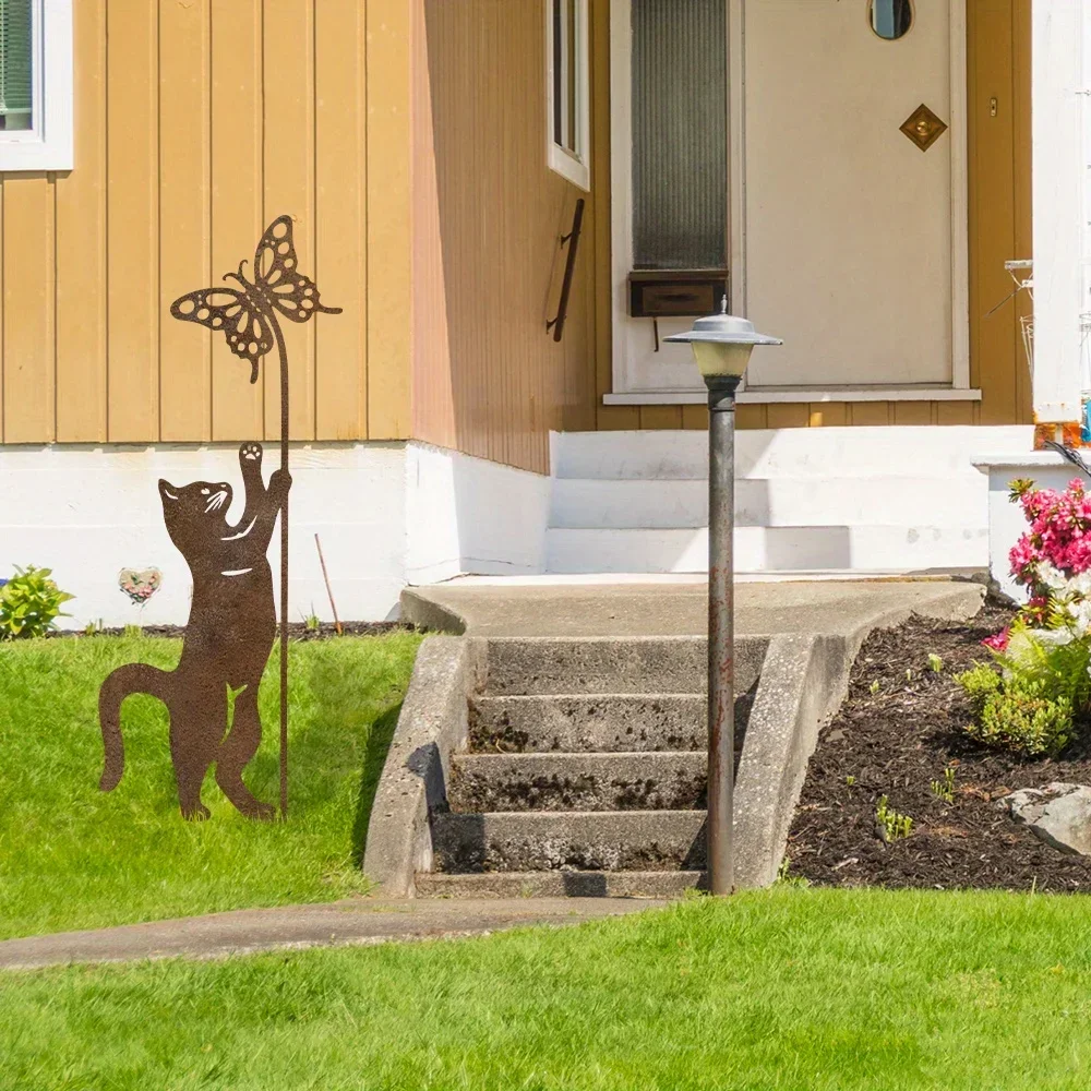 ⭐ Rusty Metal Cat Garden Stake - Image 10