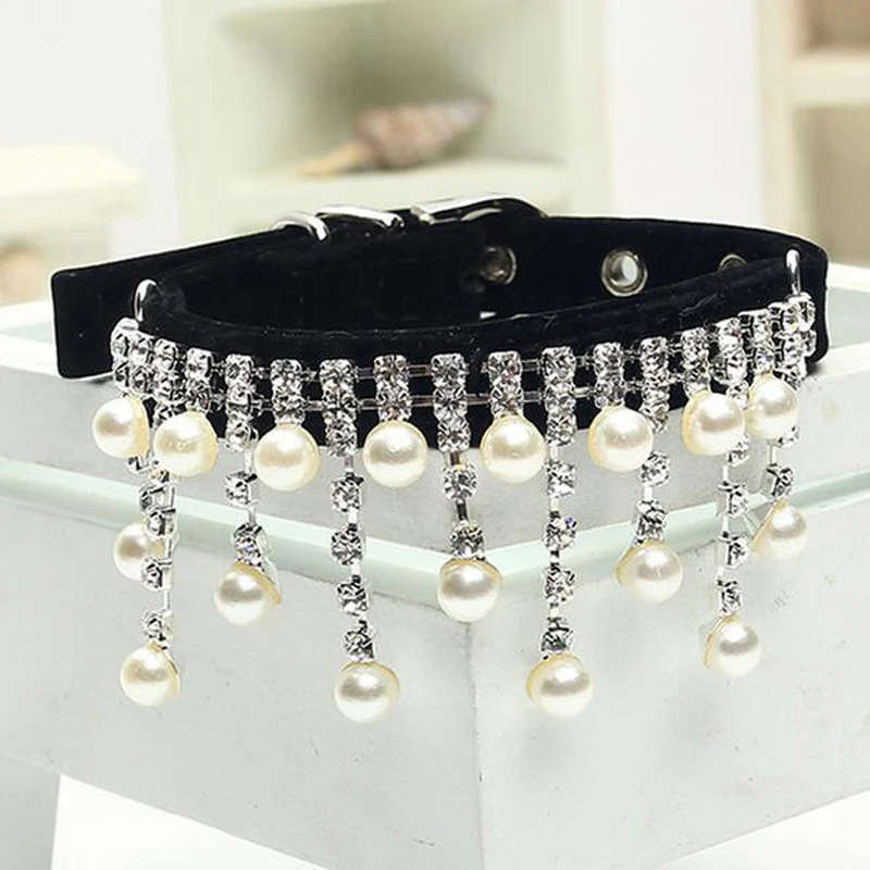 ⭐ Velvet & Pearl Cat Necklace – 5‑Color Luxury Pet Jewelry for Special Moments - Image 13