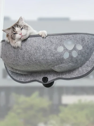 ⭐ PurrVista Velvet Window Bed