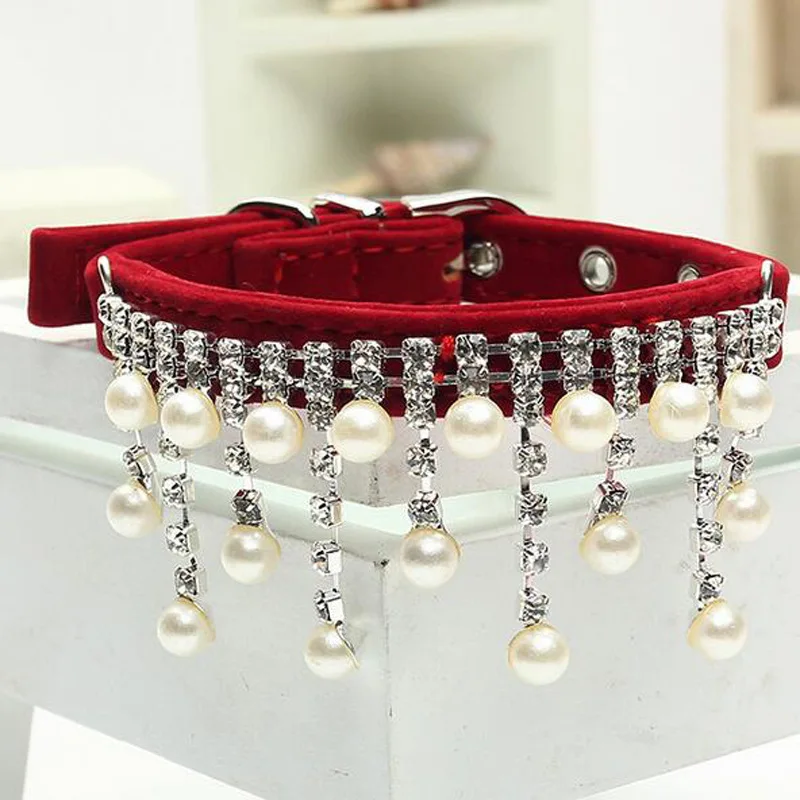 ⭐ Velvet & Pearl Cat Necklace – 5‑Color Luxury Pet Jewelry for Special Moments - Image 15