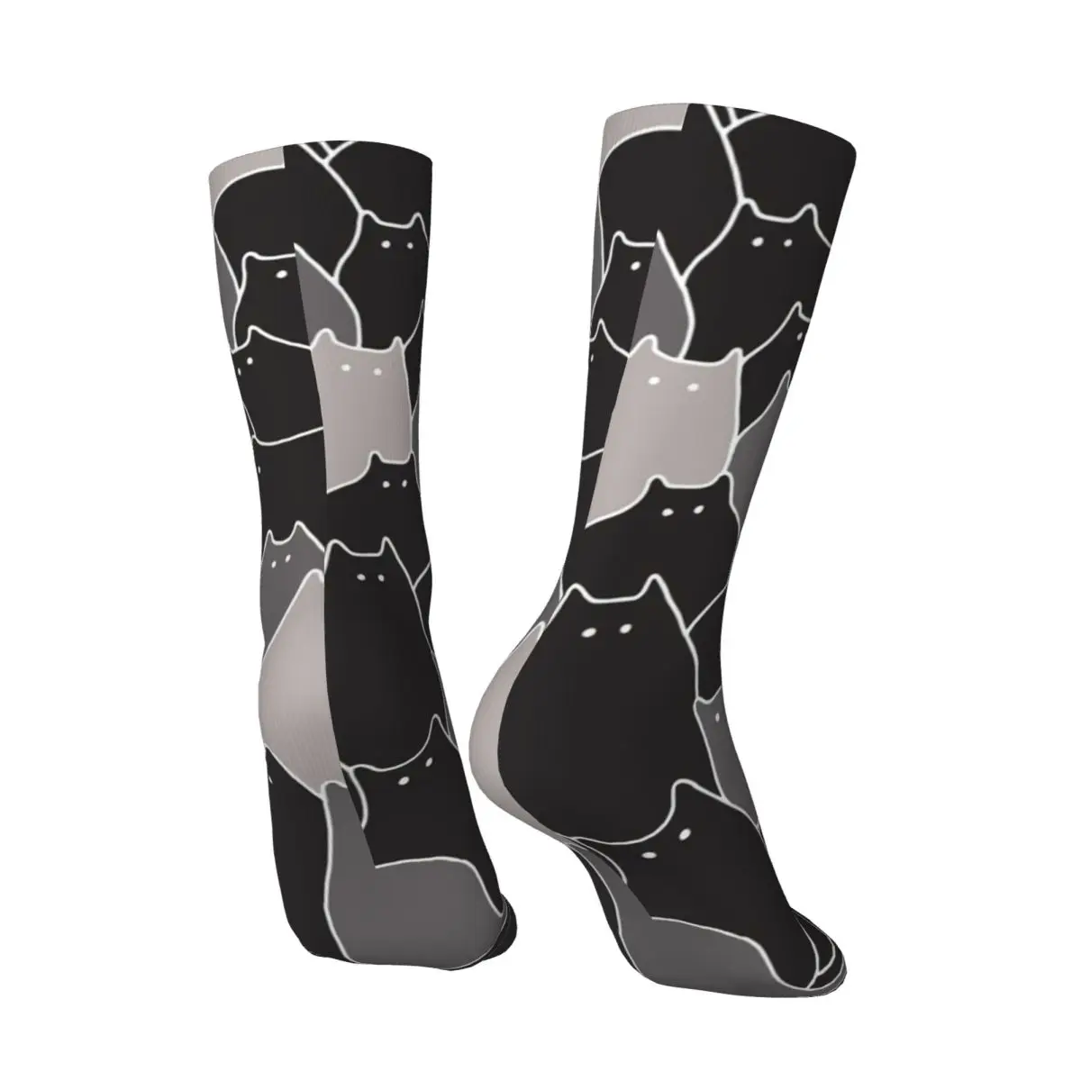 ⭐ Fun Black Cat Stockings — Lots of Cats Gothic Socks - Image 4