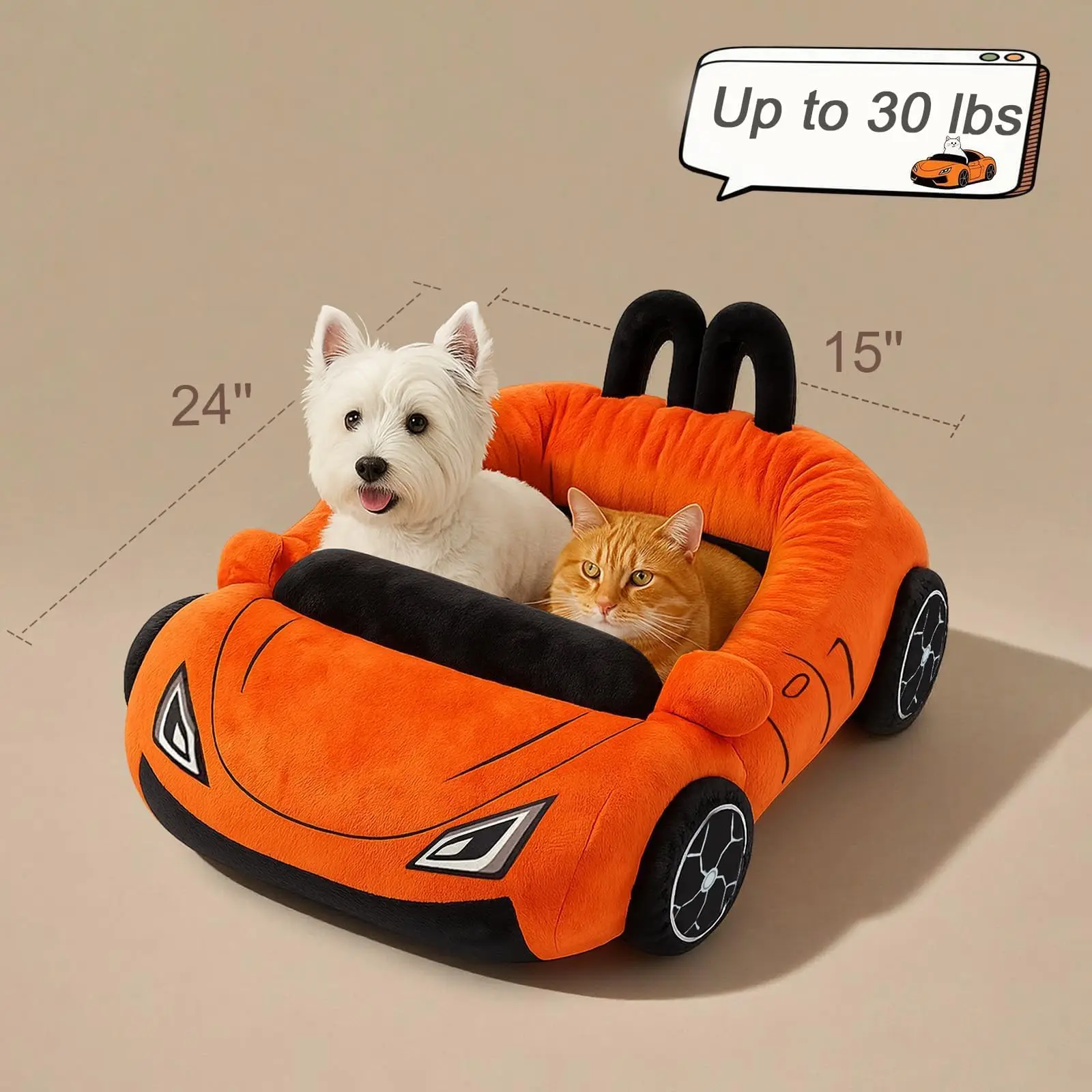 ⭐ Supercar Cat Bed – Plush Racing Comfort for Fast Felines - Image 3