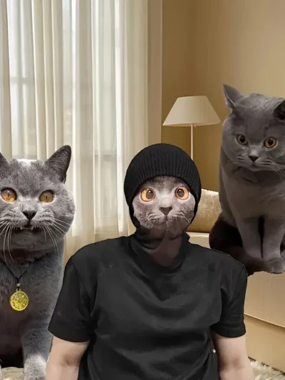 ⭐ CatFace Cozy Mesh Mask