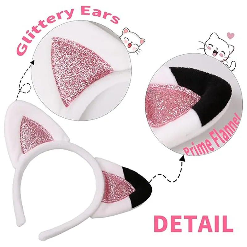 ⭐ Girls 3‑Piece Cat Ear Headband, Purse & Glasses Set – Party Dress‑Up Accessories - Image 4