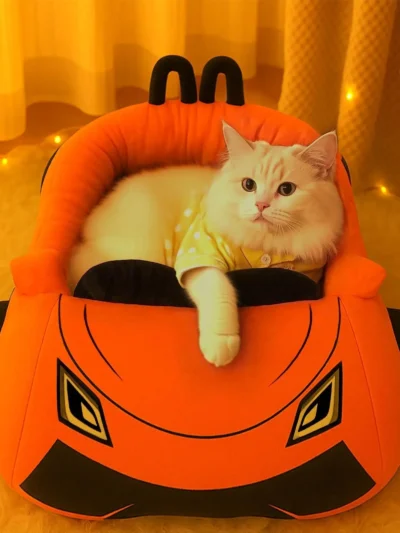 ⭐ Supercar Cat Bed – Plush Racing Comfort for Fast Felines