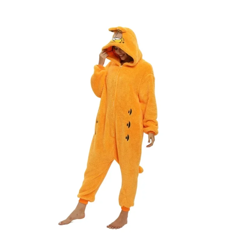 ⭐ Ginger Cat Cosplay Onesie – Unisex Animal Pajamas for Adults & Kids - Image 4