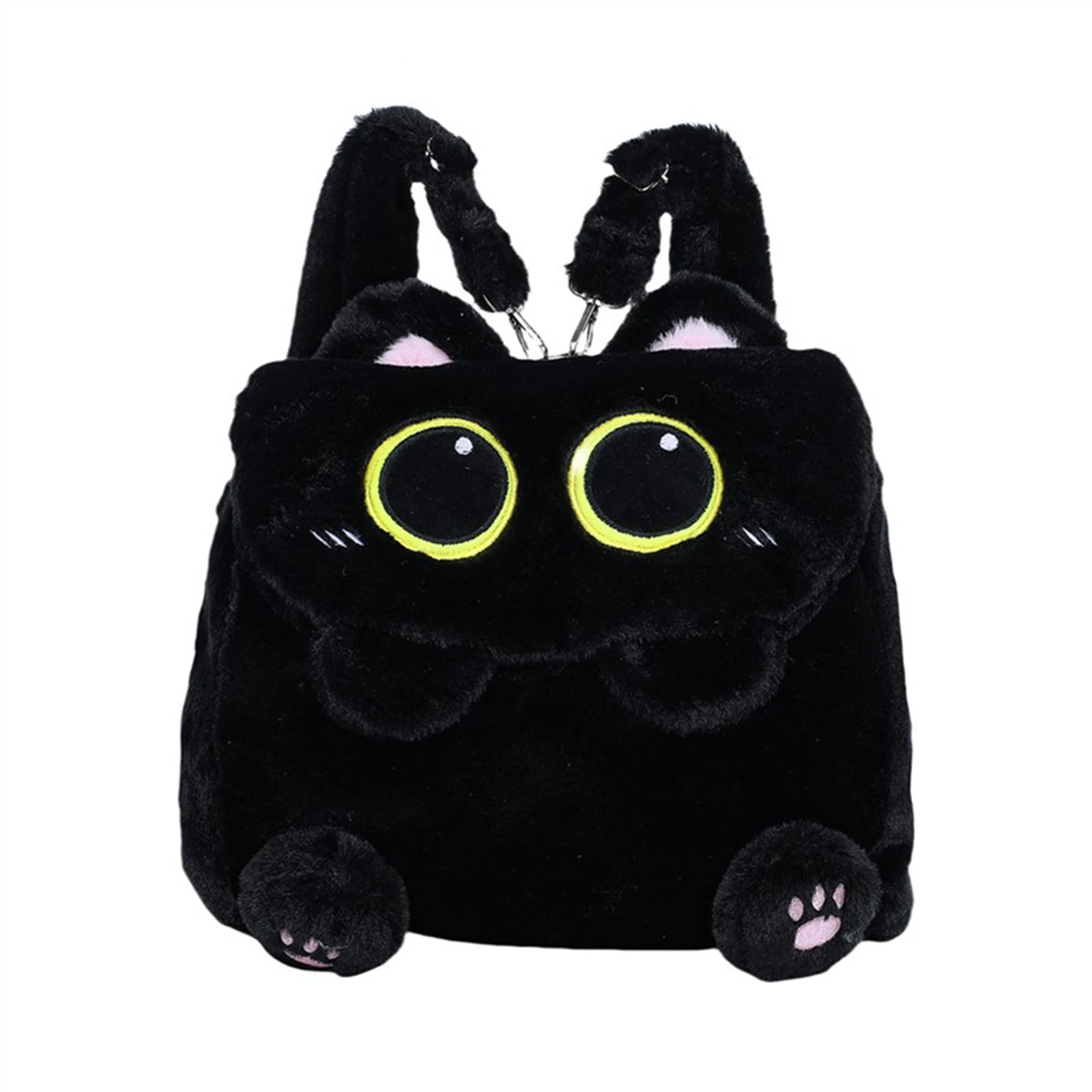 ⭐ Midnight Plush Cat Backpack – Large Capacity School & Travel Bag - Image 7